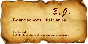 Brandschott Julianna névjegykártya